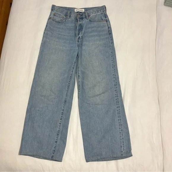 Aritzia Denim Forum Light Blue High-Rise Wide Leg Jeans - Picture 2 of 4